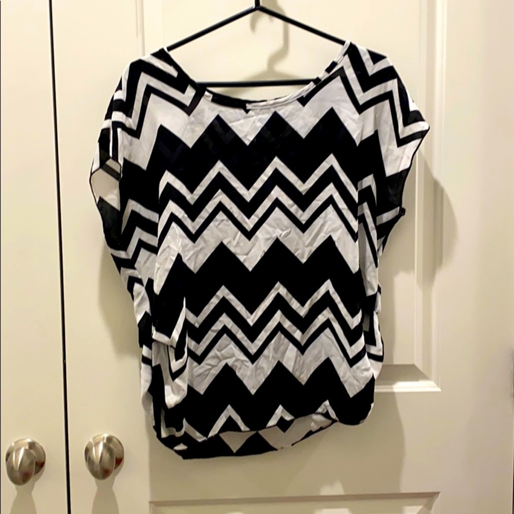 Black and white dress shirt